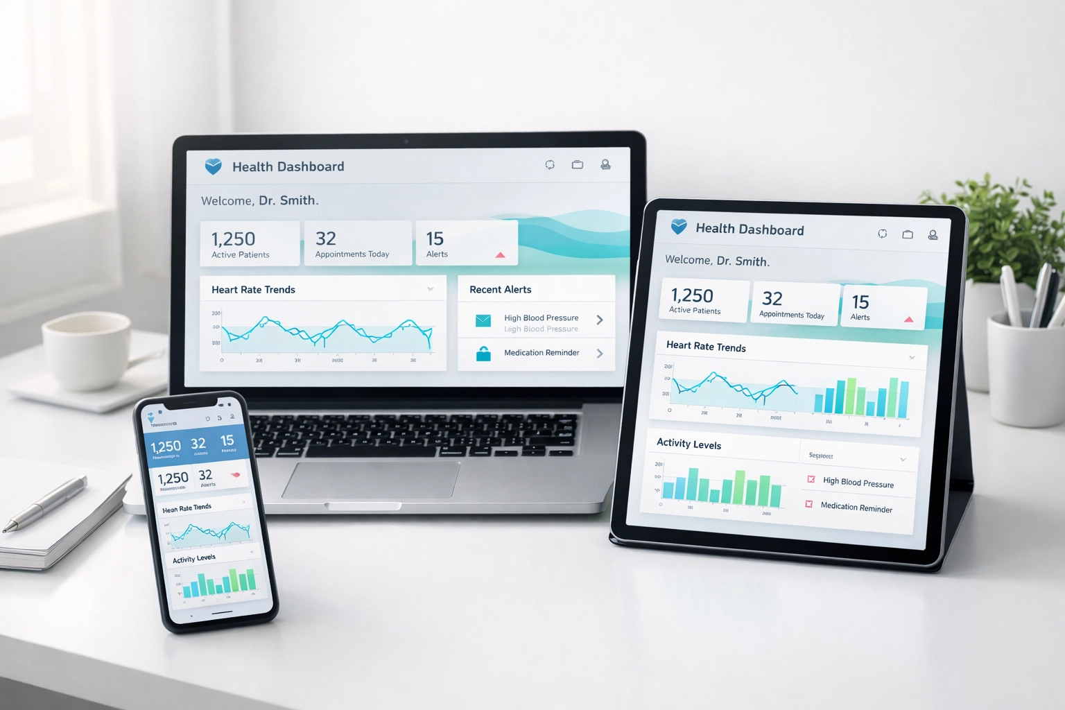 Integrated healthcare management technology systems for mid-size facility operations