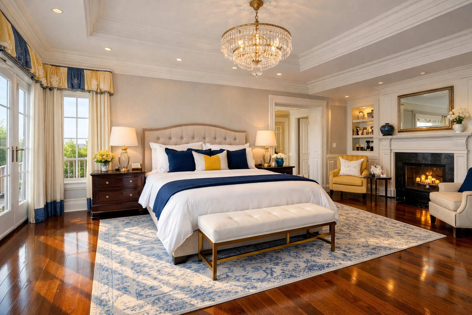 Immaculate bedroom in a Worcester home after a professional luxury house cleaning MA service.