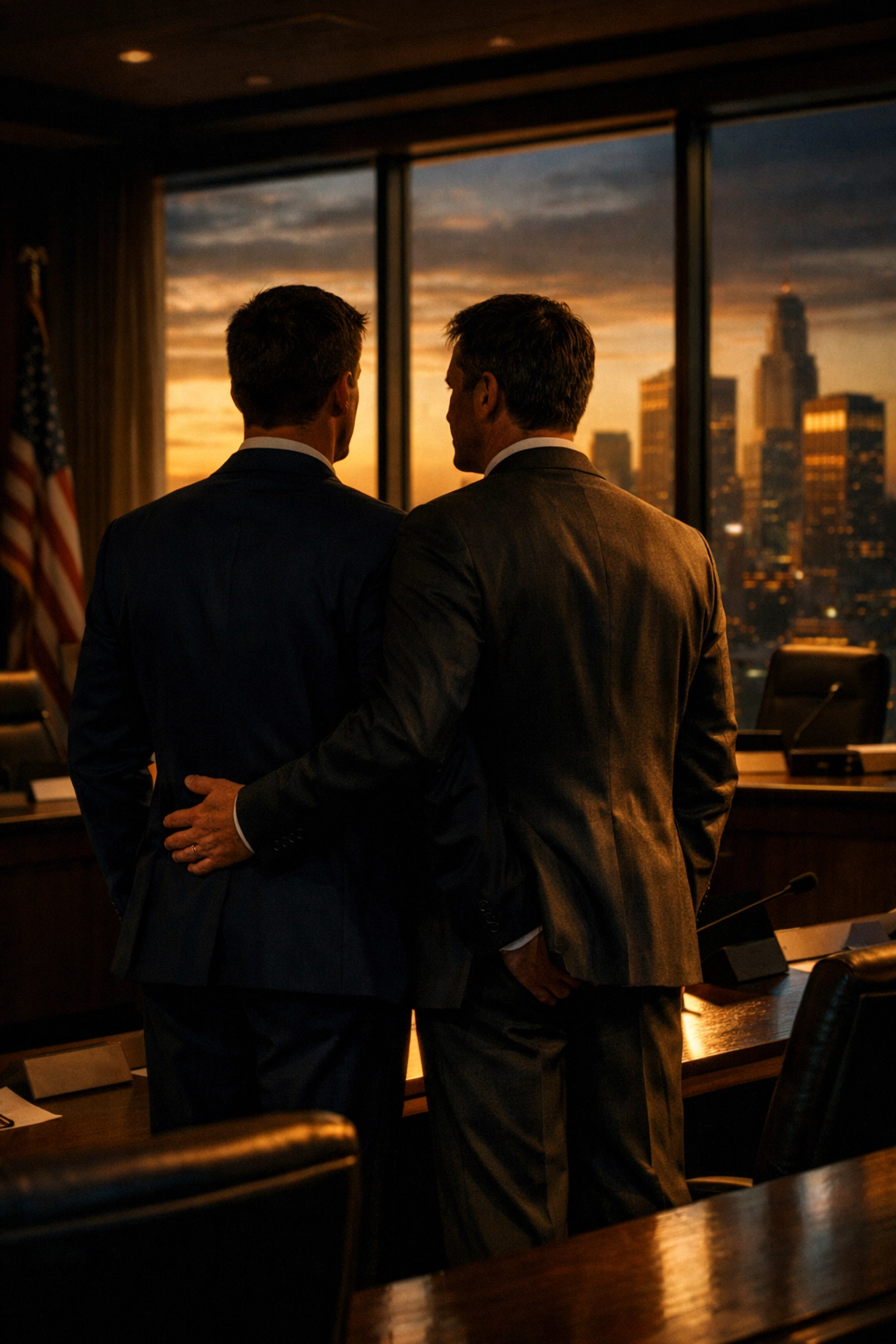 Mayor and councilman share secret intimate moment in city hall - MM political romance