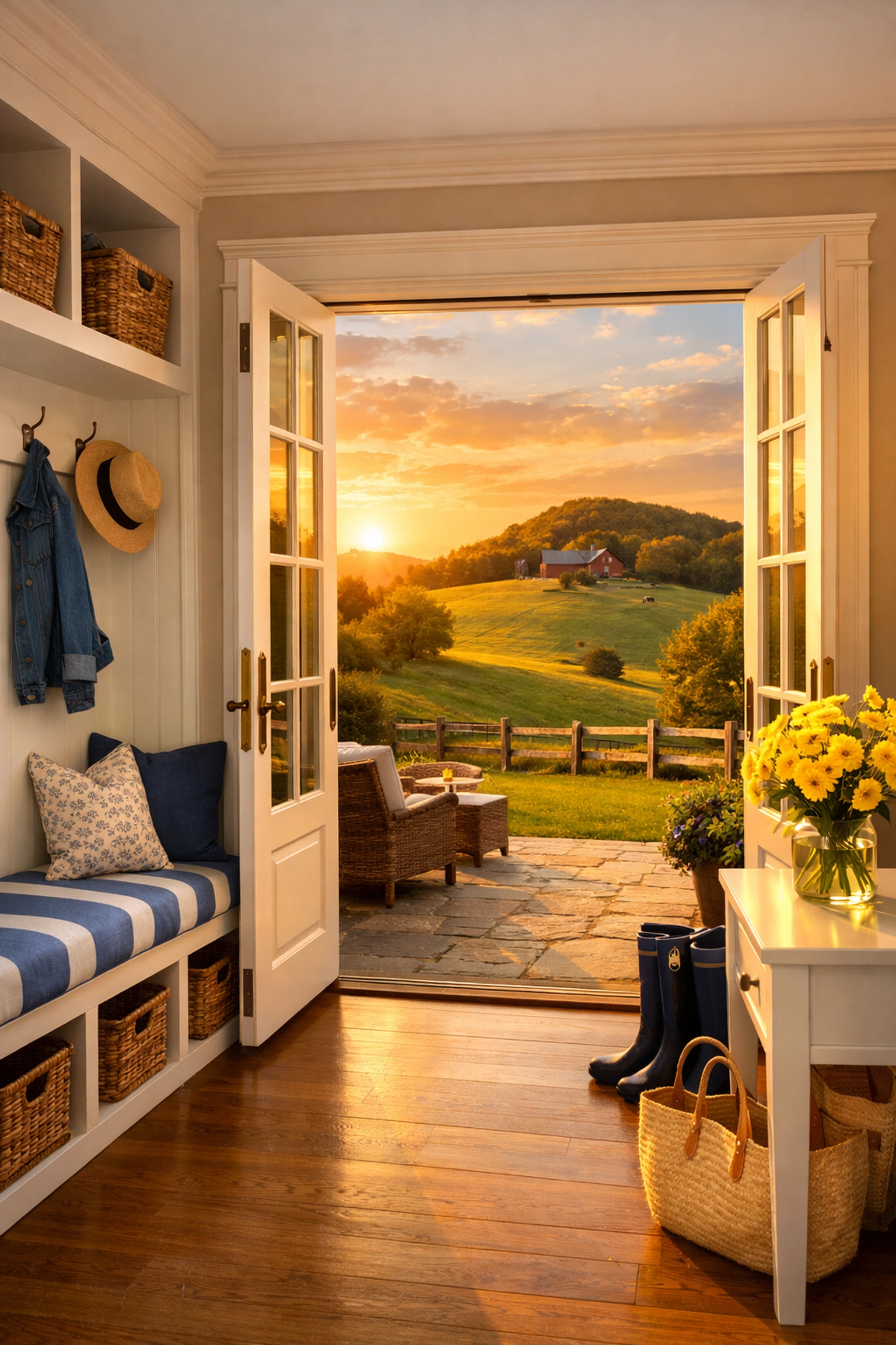 Organized Groton home interior with Gibbet Hill views from residential cleaning in Groton MA.