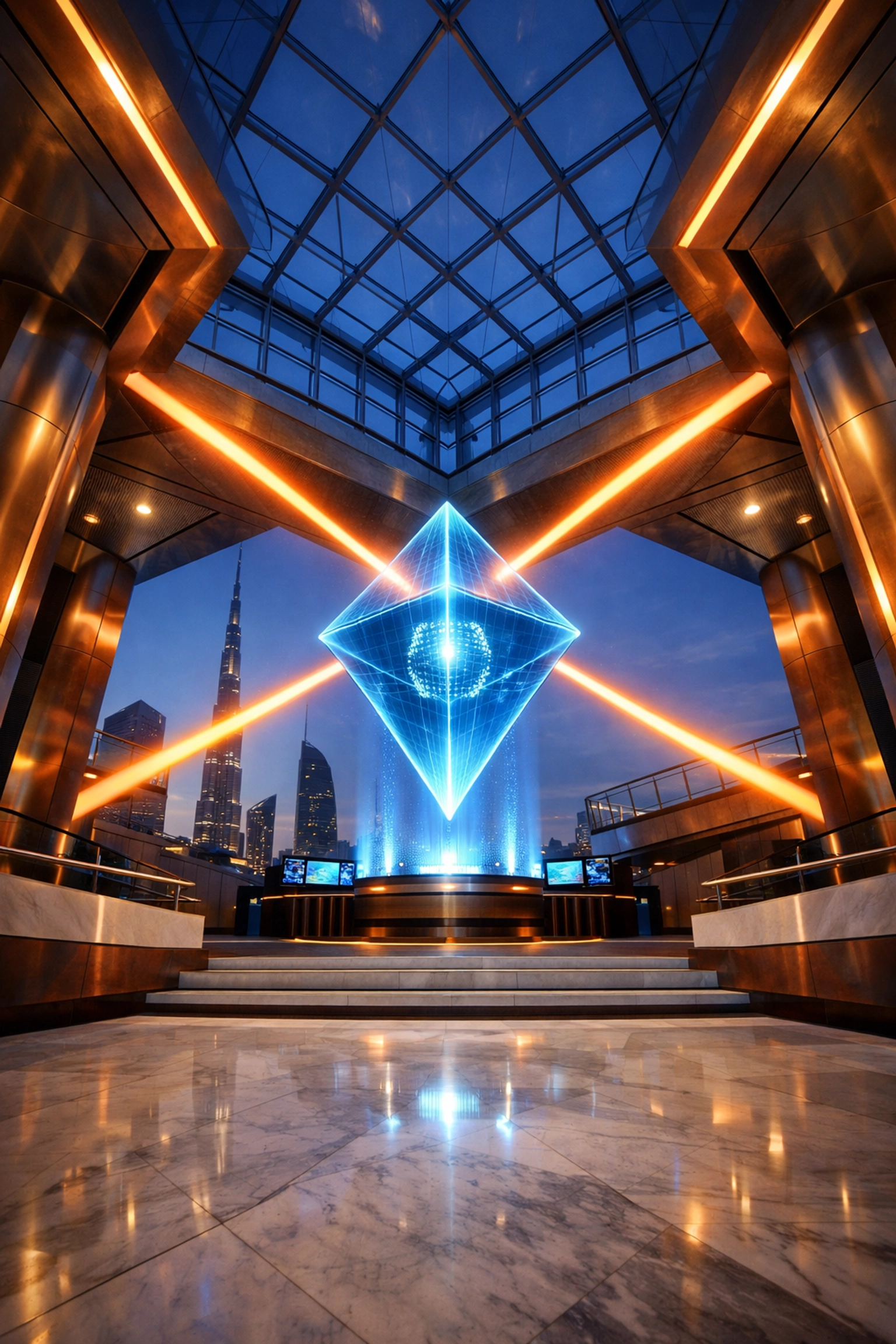 Centralized e-invoicing hub in Dubai representing secure data flow for VAT registration UAE.