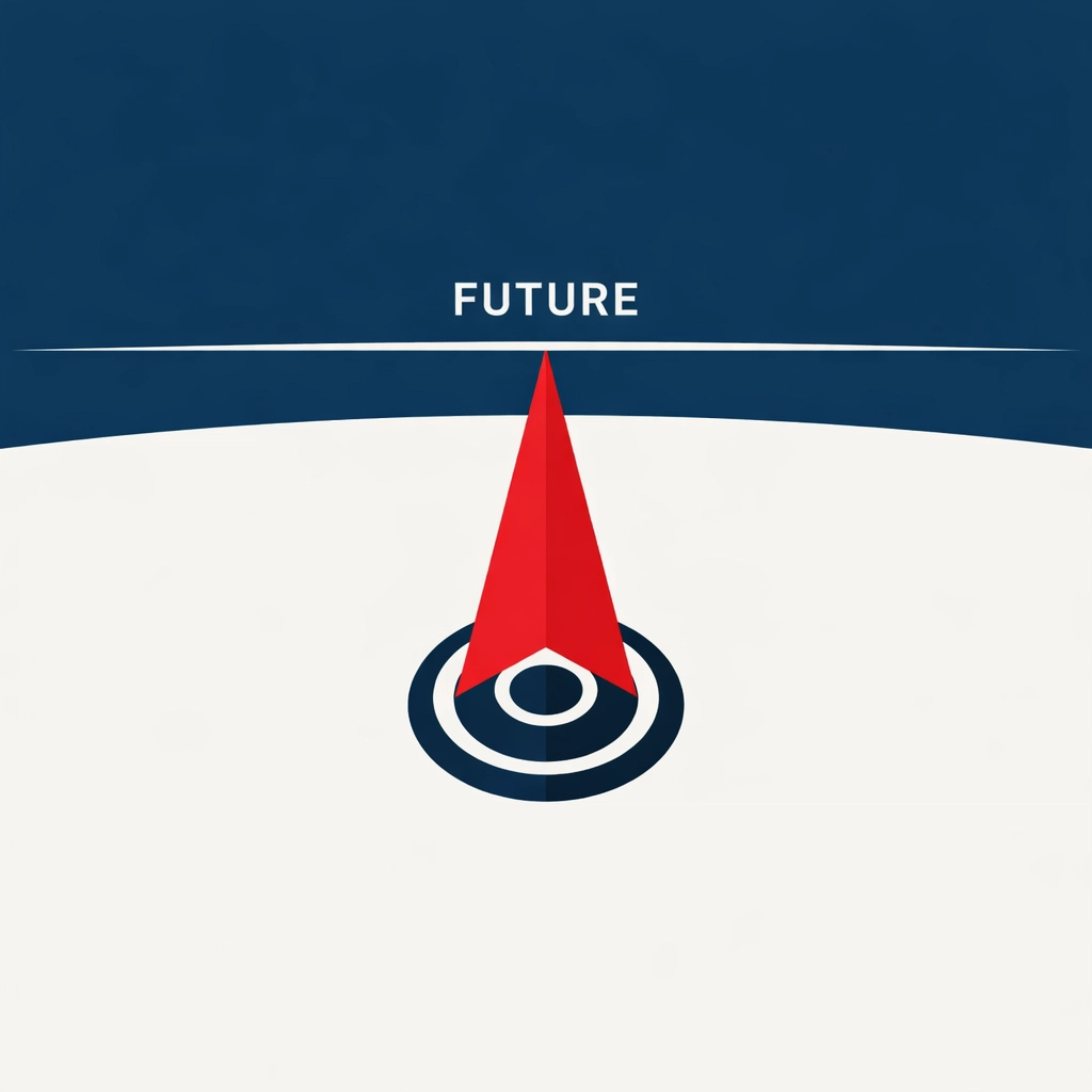 Minimalist compass graphic symbolizing strategic financial planning and expert online accounting services.