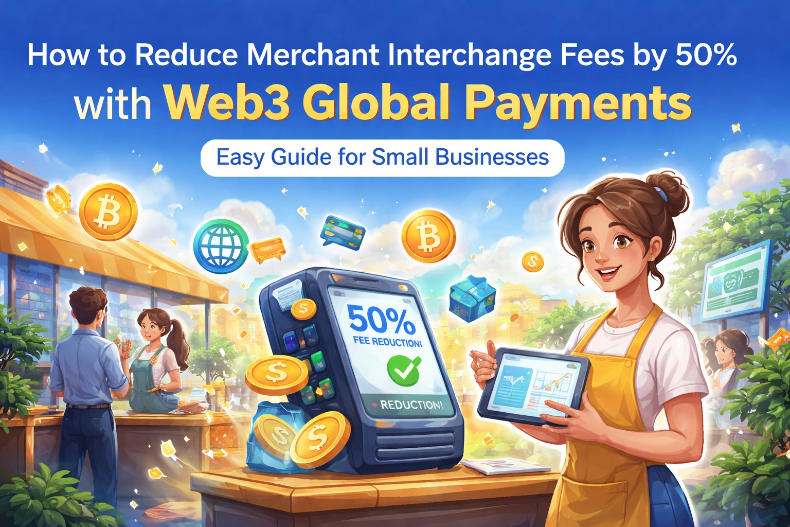 [HERO] How to Reduce Merchant Interchange Fees by 50% with Web3 Global Payments (Easy Guide for Small Businesses)