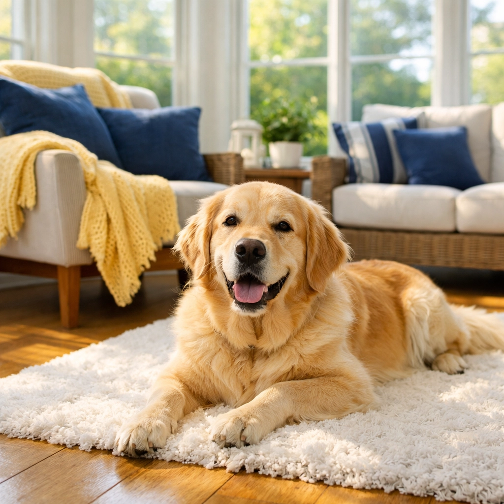 A clean, safe Lancaster sunroom after pet-friendly and non-toxic deep cleaning.