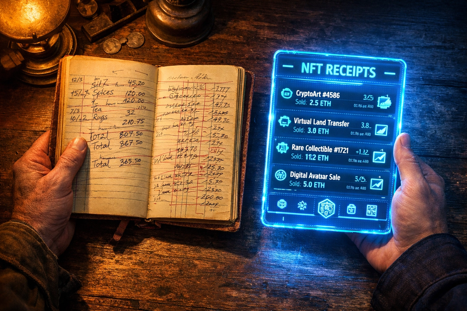 NFT receipts for accounting vs traditional ledger bookkeeping for merchant transactions
