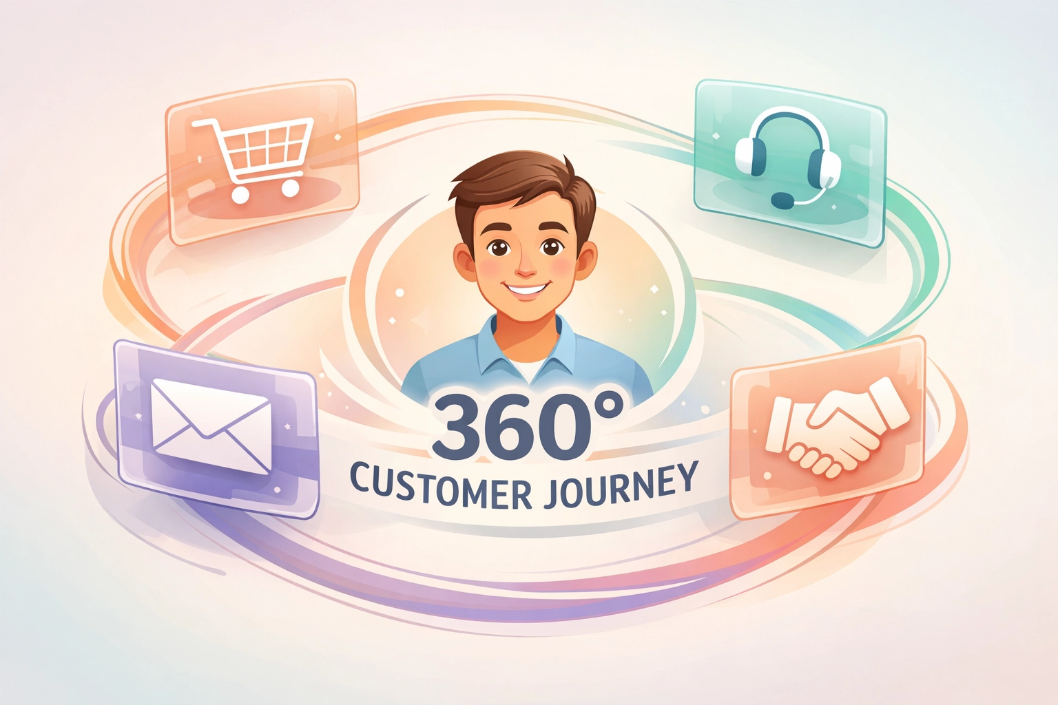 Complete customer journey view with unified touchpoints across sales, support, and marketing