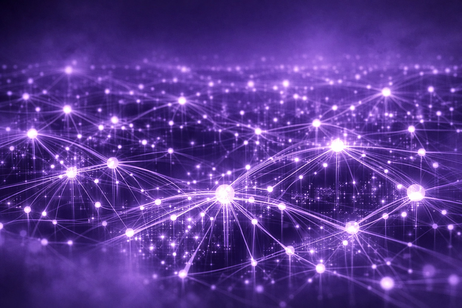 Interconnected neural network representing a scalable AI deployment strategy for business automation.