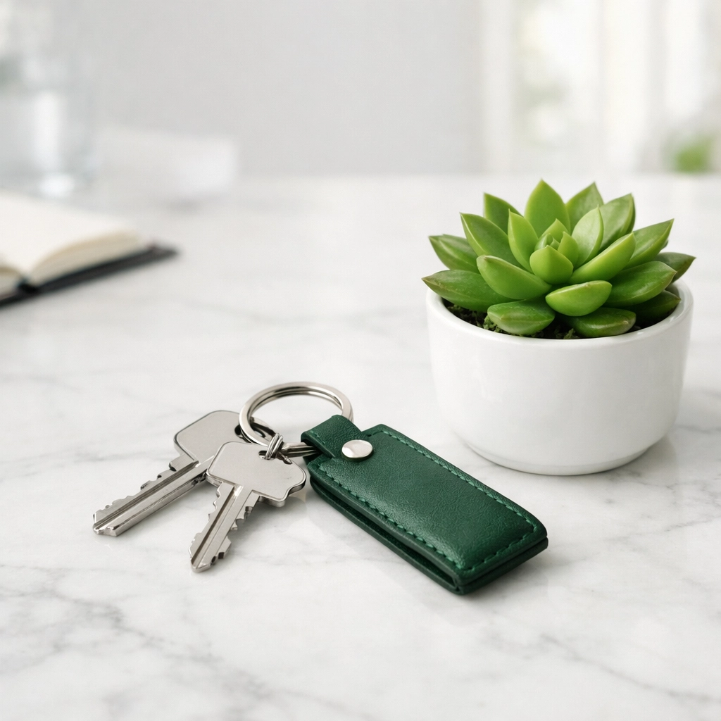 House keys on a desk symbolizing simple real estate financing and DSCR loan approvals in Oklahoma.