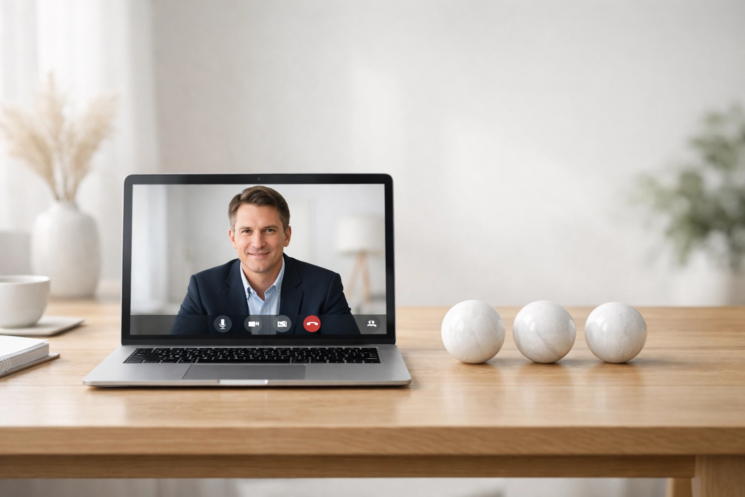 Virtual sciatica relief consultation on a laptop symbolizing the 3-step progress to lasting recovery.