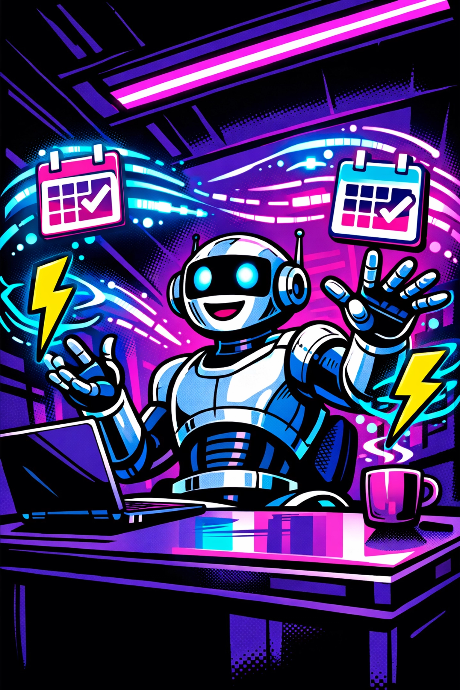 Efficient AI virtual assistant for business managing digital data and workflow automation tasks.