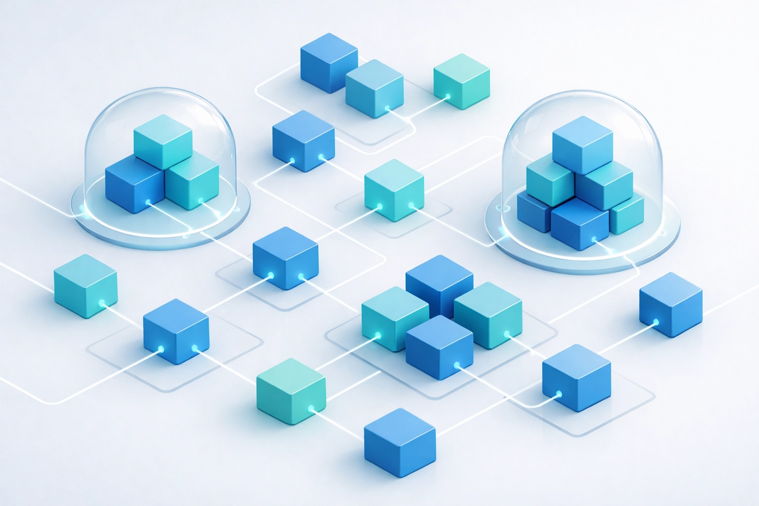 Organized data architecture with security-first design for a robust AI readiness assessment.