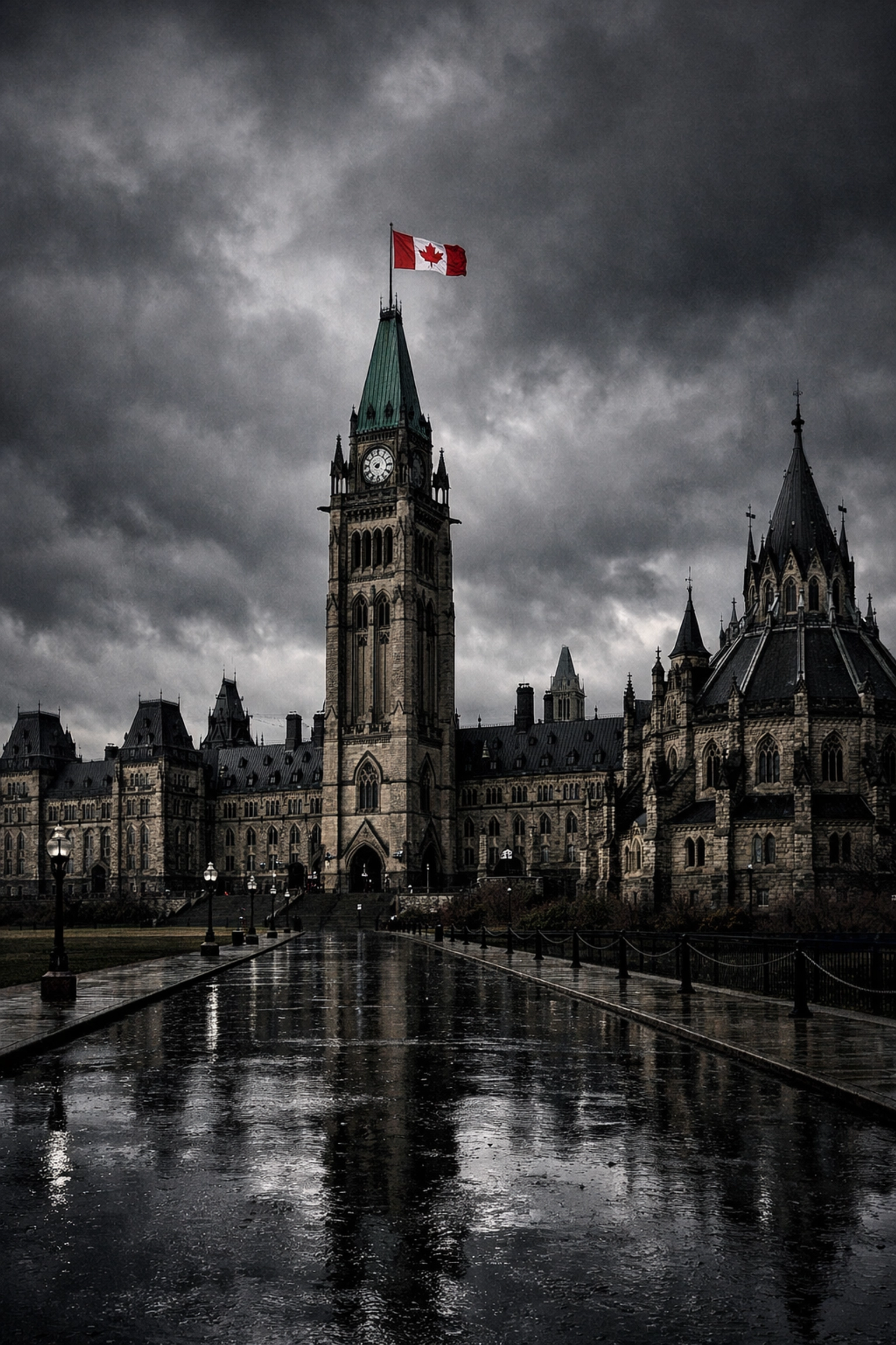 Parliament Hill in Ottawa symbolizing federal government budget decisions on asylum seeker health coverage.