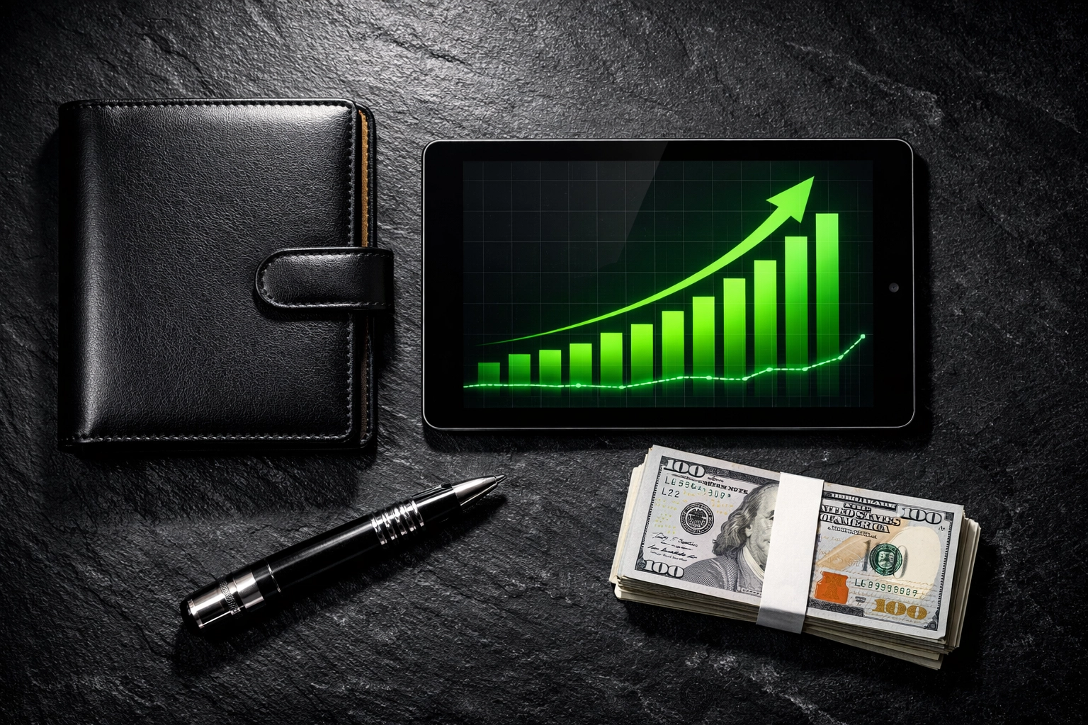 Small business financial planning tools and a growth chart for a Dallas startup budget.