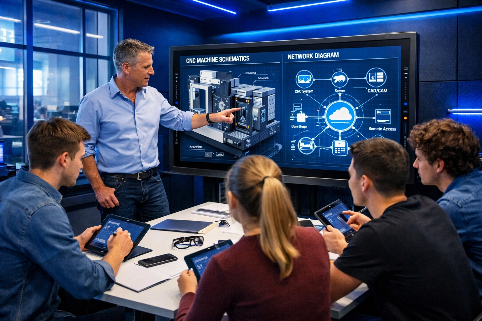 DNS Academy training apprentices in CNC systems and IT support skills