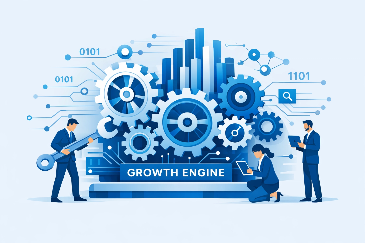 Technical engine for a digital marketing agency near me tracking data-driven SEO metrics.