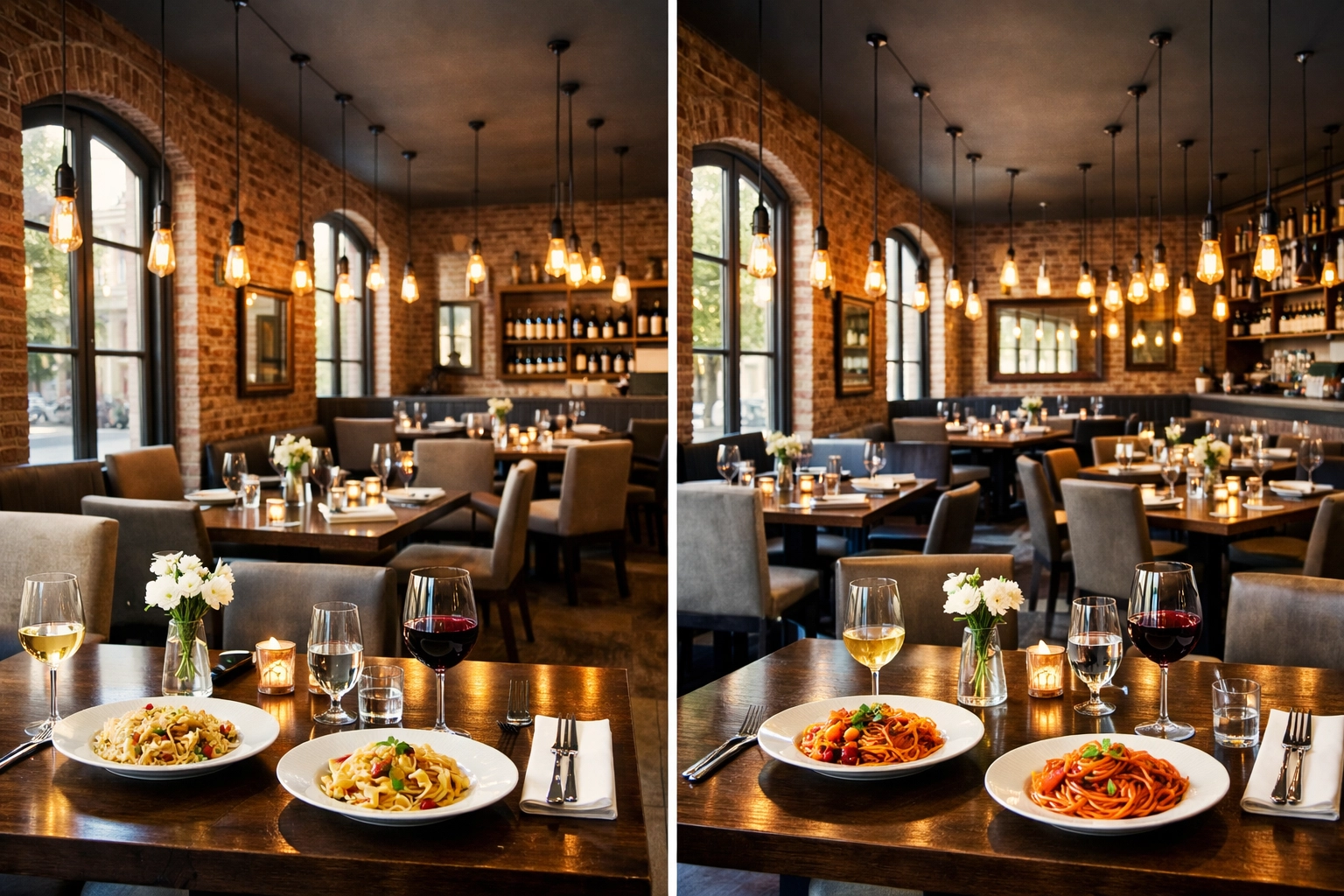 Multiple Italian restaurant locations showing scalable restaurant concept design