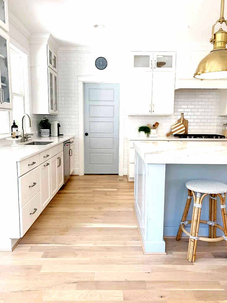 Wide-plank Light Hardwood Flooring Installation