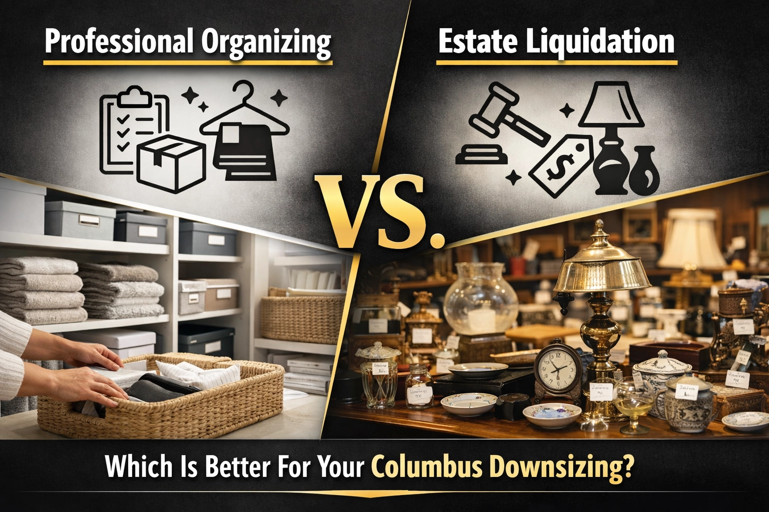 [HERO] Professional Organizing Vs. Estate Liquidation: Which Is Better For Your Columbus Downsizing?