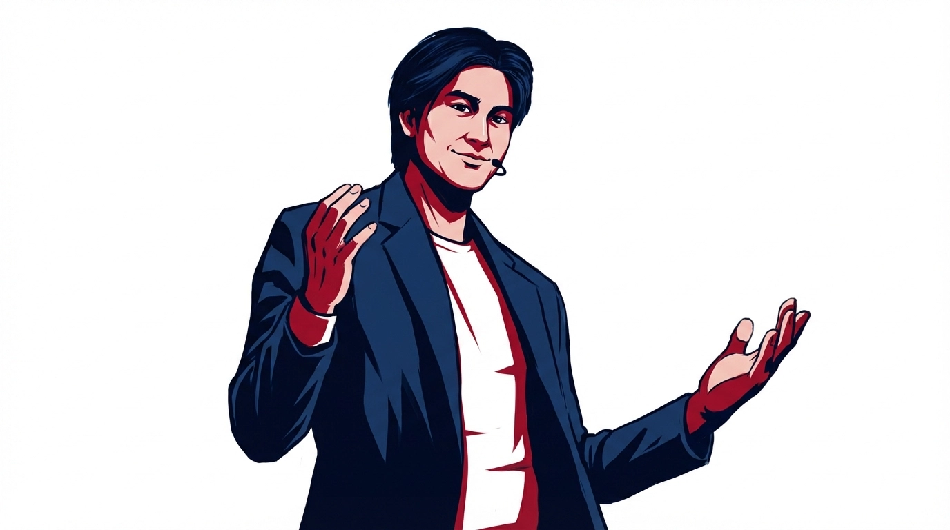 Simon Leung explaining AI overviews impact