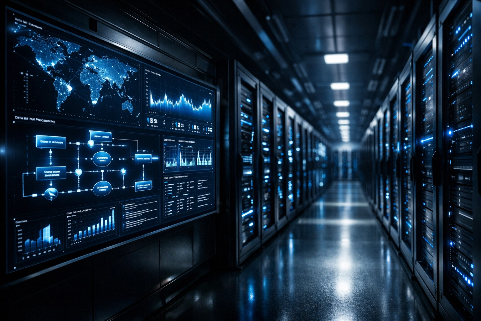 Data center infrastructure powering Dakdan's automated press distribution and analytics system
