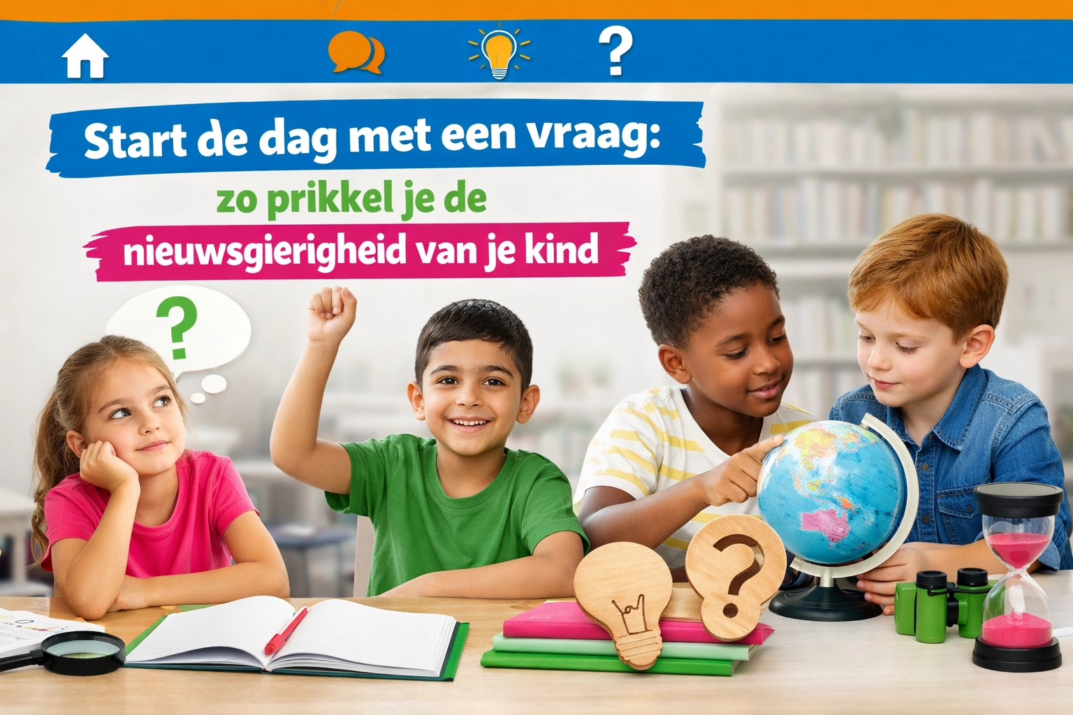 [HERO] Start de dag met een vraag: zo prikkel je de nieuwsgierigheid van je kind