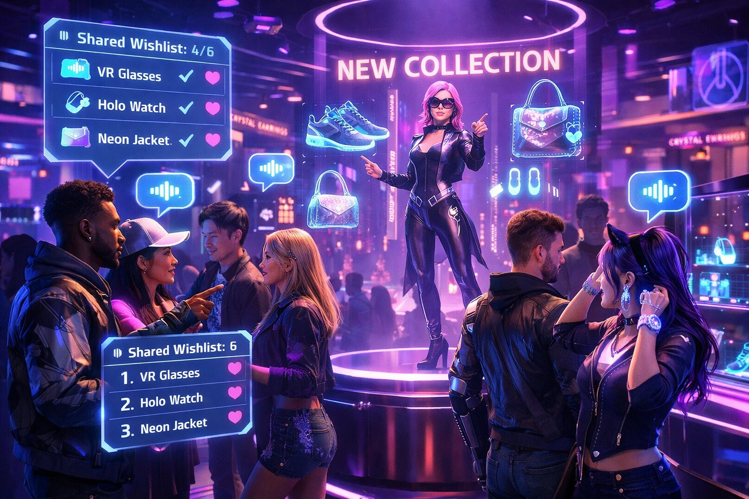 Social shopping in VR metaverse with avatars browsing products together