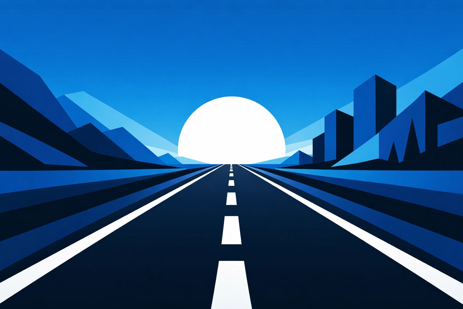 Road leading to a bright horizon representing career growth through a May Transport Manager course.