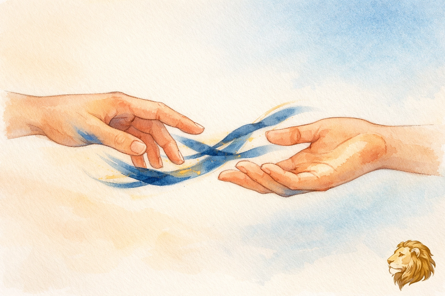 Two hands reaching toward each other symbolizing reconciliation and relationship repair after conflict