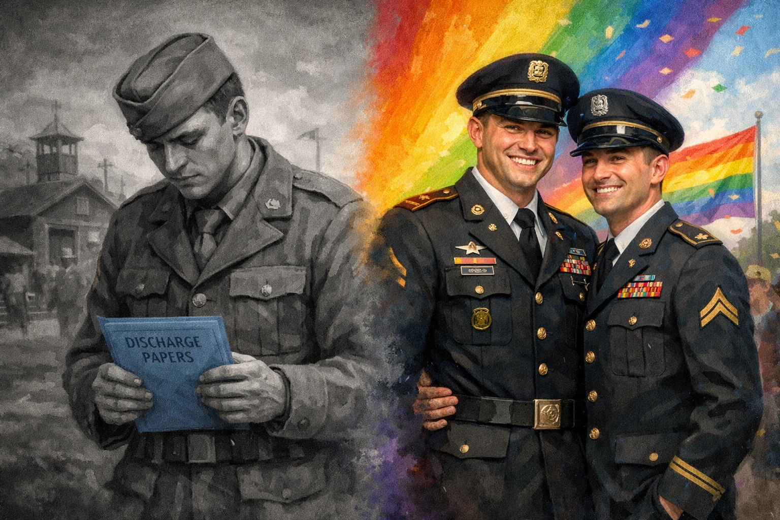 Gay soldier's journey from WWII-era discrimination to modern open service with partner