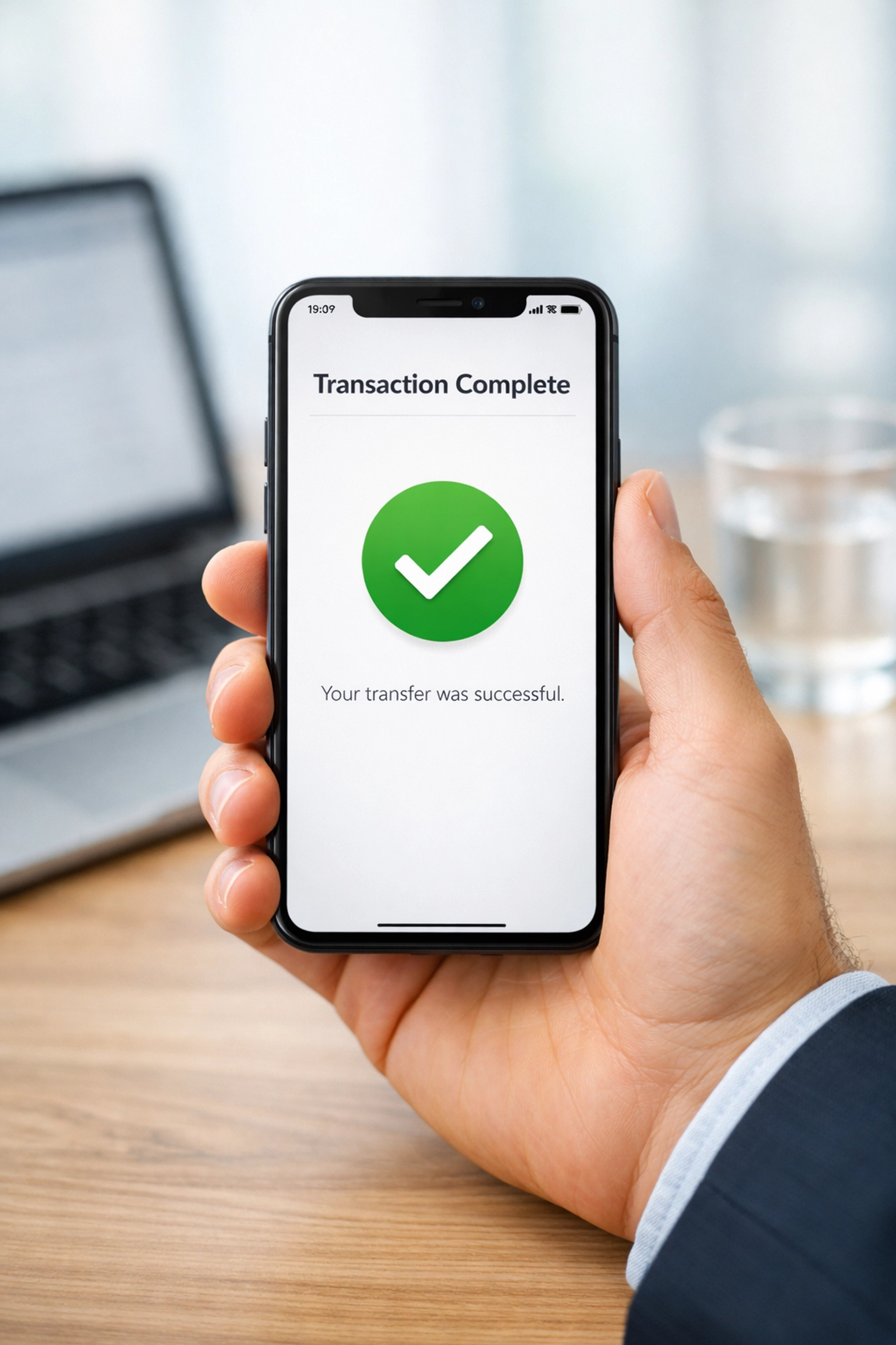 Smartphone showing a successful lump-sum cash benefit deposit for rapid disaster recovery fund access.