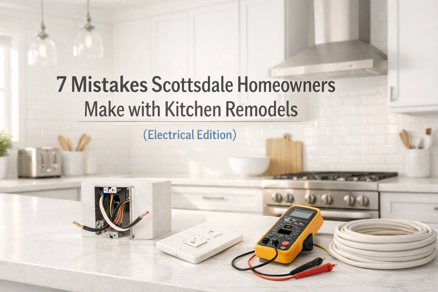 [HERO] 7 Mistakes Scottsdale Homeowners Make with Kitchen Remodels (Electrical Edition)