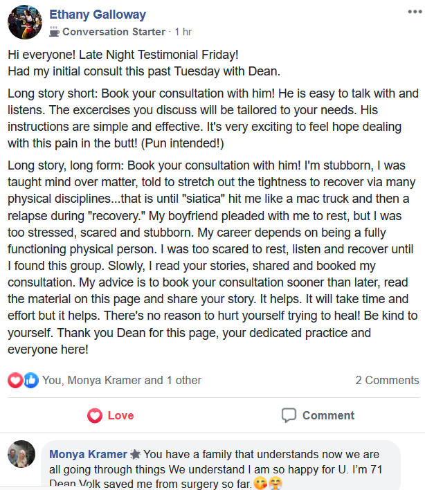 Dean's 1:1 focus testimonial