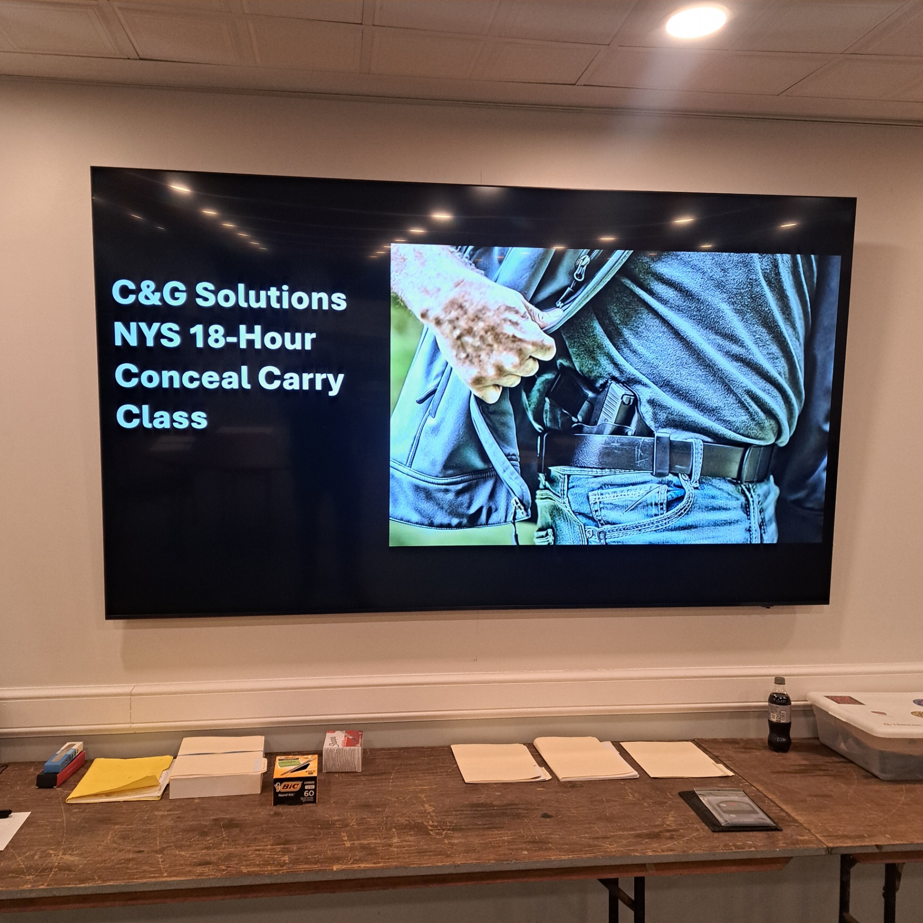 C&G Solutions NYS 18-Hour Conceal Carry Class Display