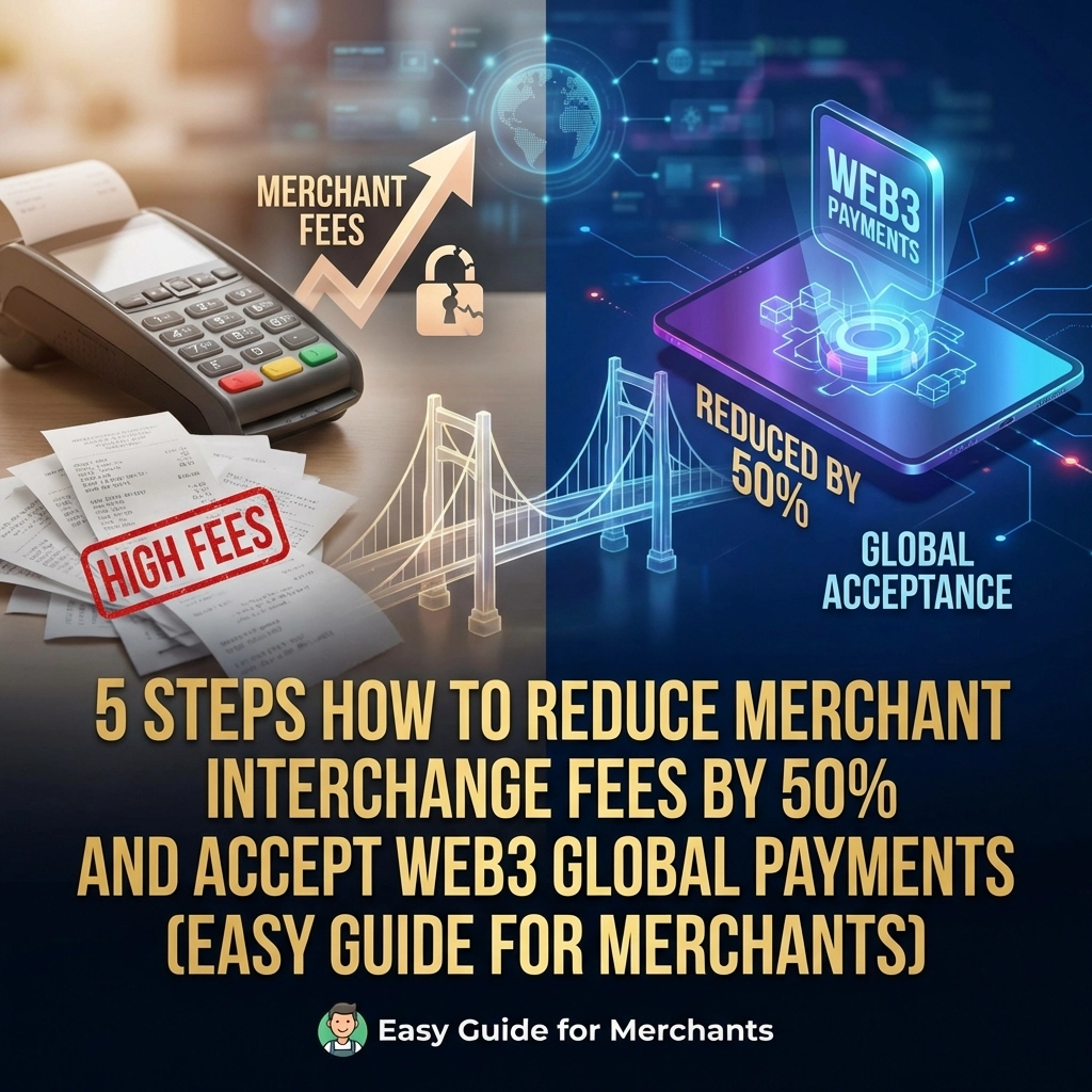 [HERO] 5 Steps How to Reduce Merchant Interchange Fees by 50% and Accept Web3 Global Payments (Easy Guide for Merchants)