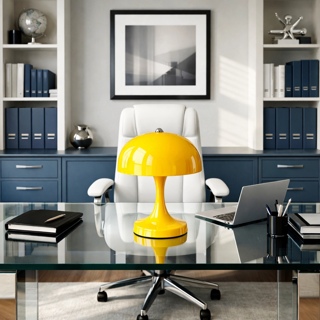 Clean and organized home office after a professional office cleaning service by The Cleaning Ninjas.