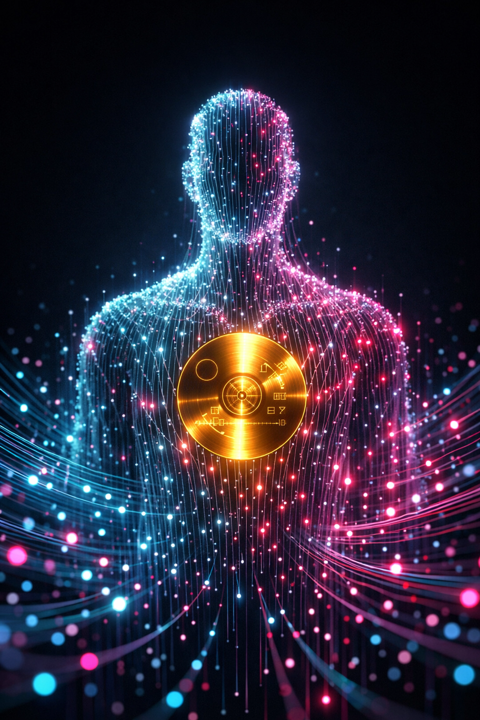 Digital silhouette representing a unified customer identity for AI-driven hyper-personalized marketing.