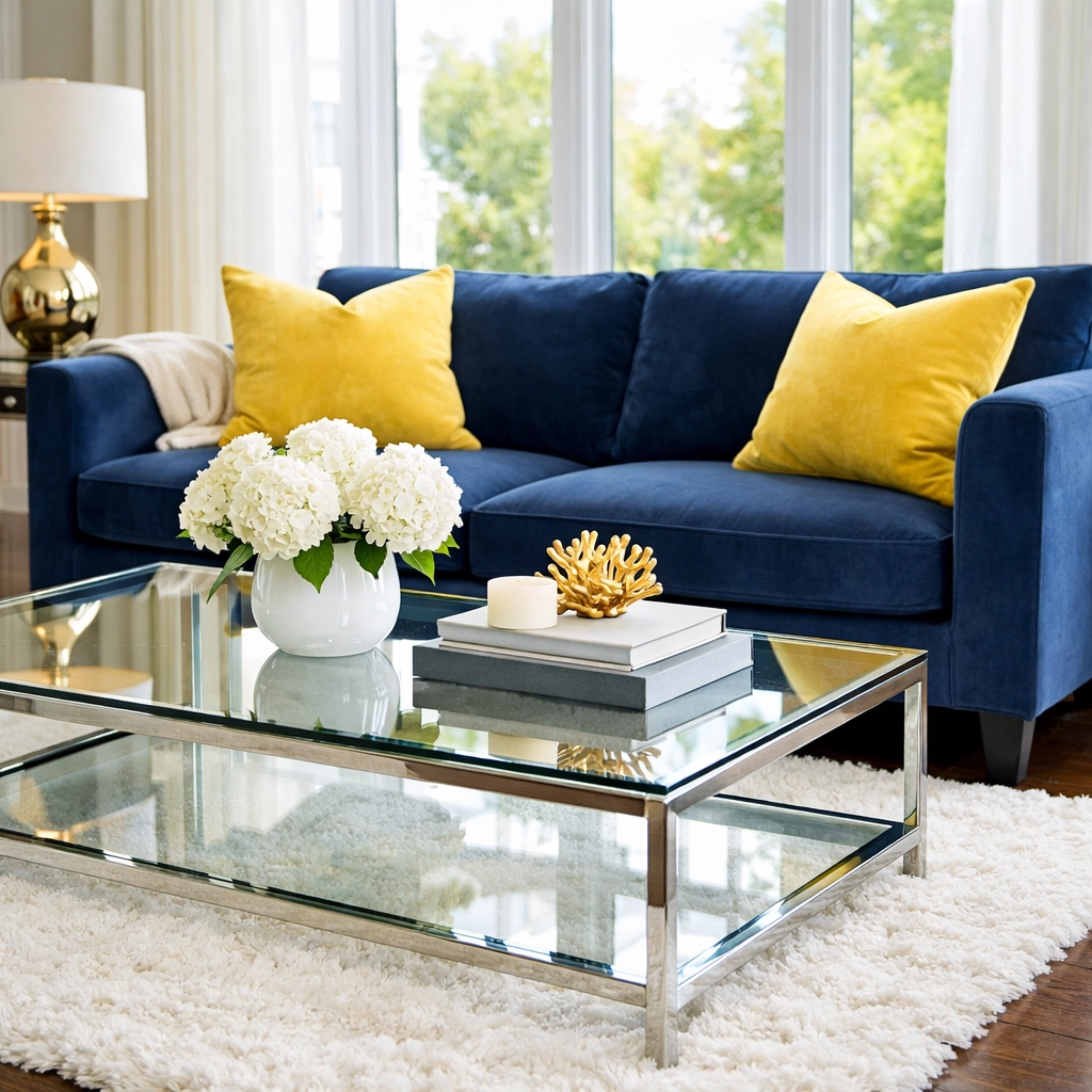 Clean living room with polished floors and dust-free surfaces by professional cleaners Shrewsbury MA.