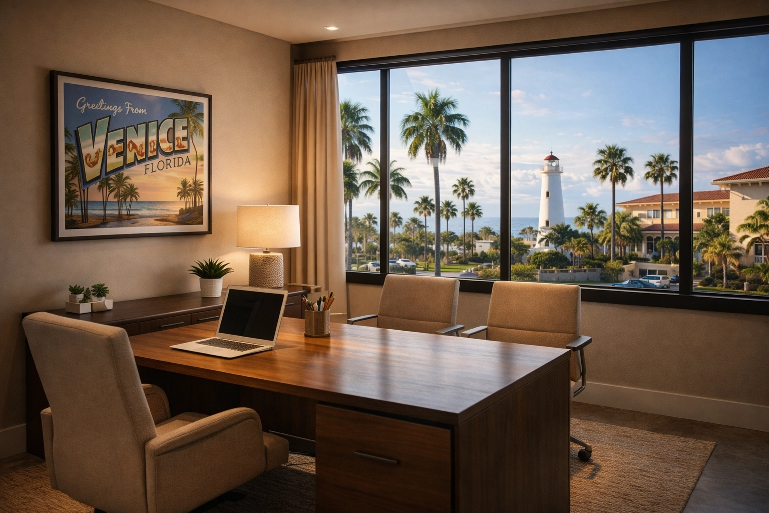 Private office setting for business owners learning how to sell my business in Venice Florida.