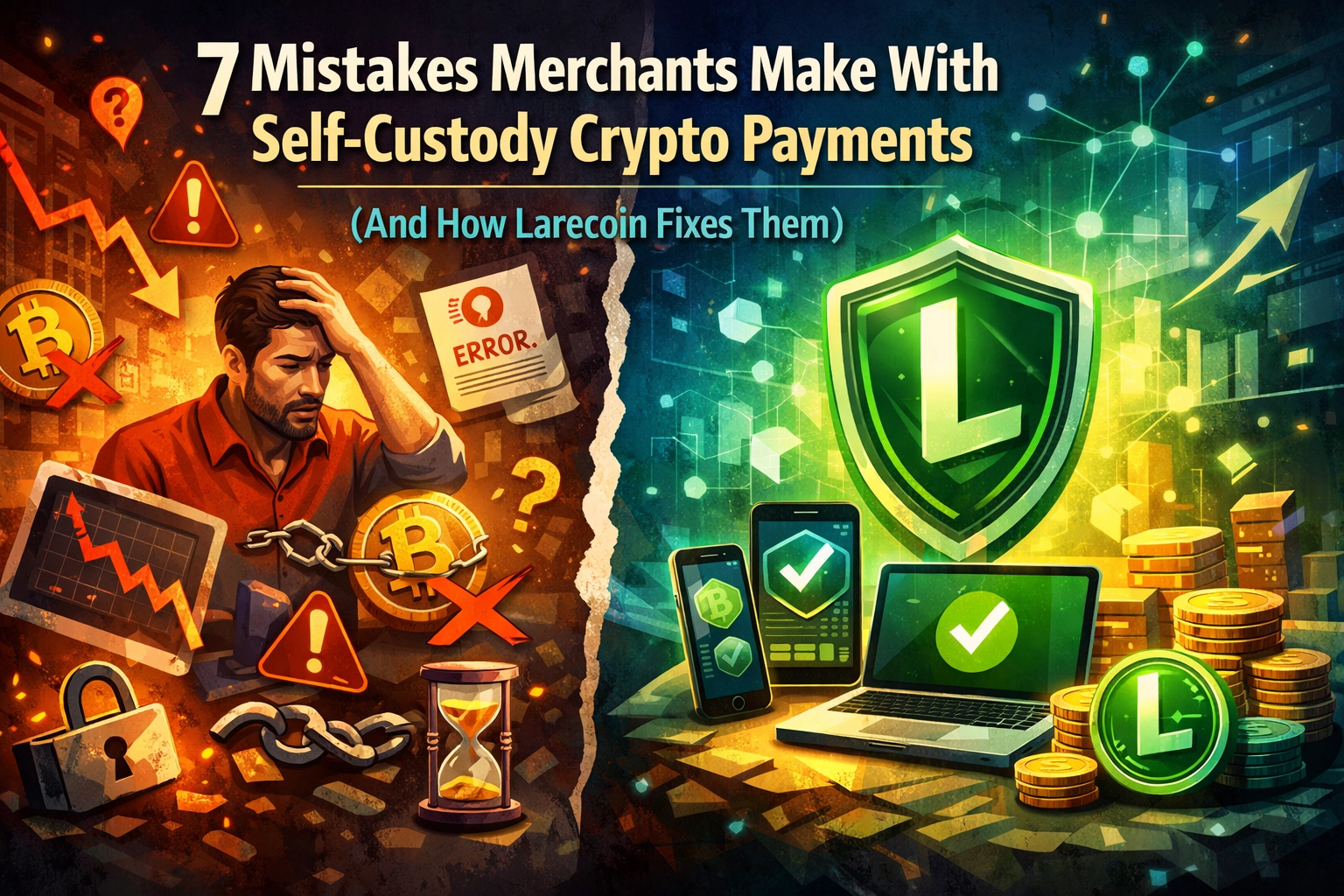 [HERO] 7 Mistakes Merchants Make With Self-Custody Crypto Payments (And How Larecoin Fixes Them)