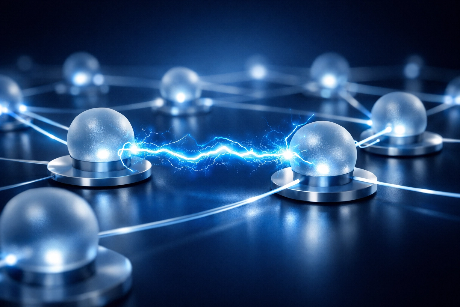 Digital network nodes showing automated data movement between business software systems and integrations.
