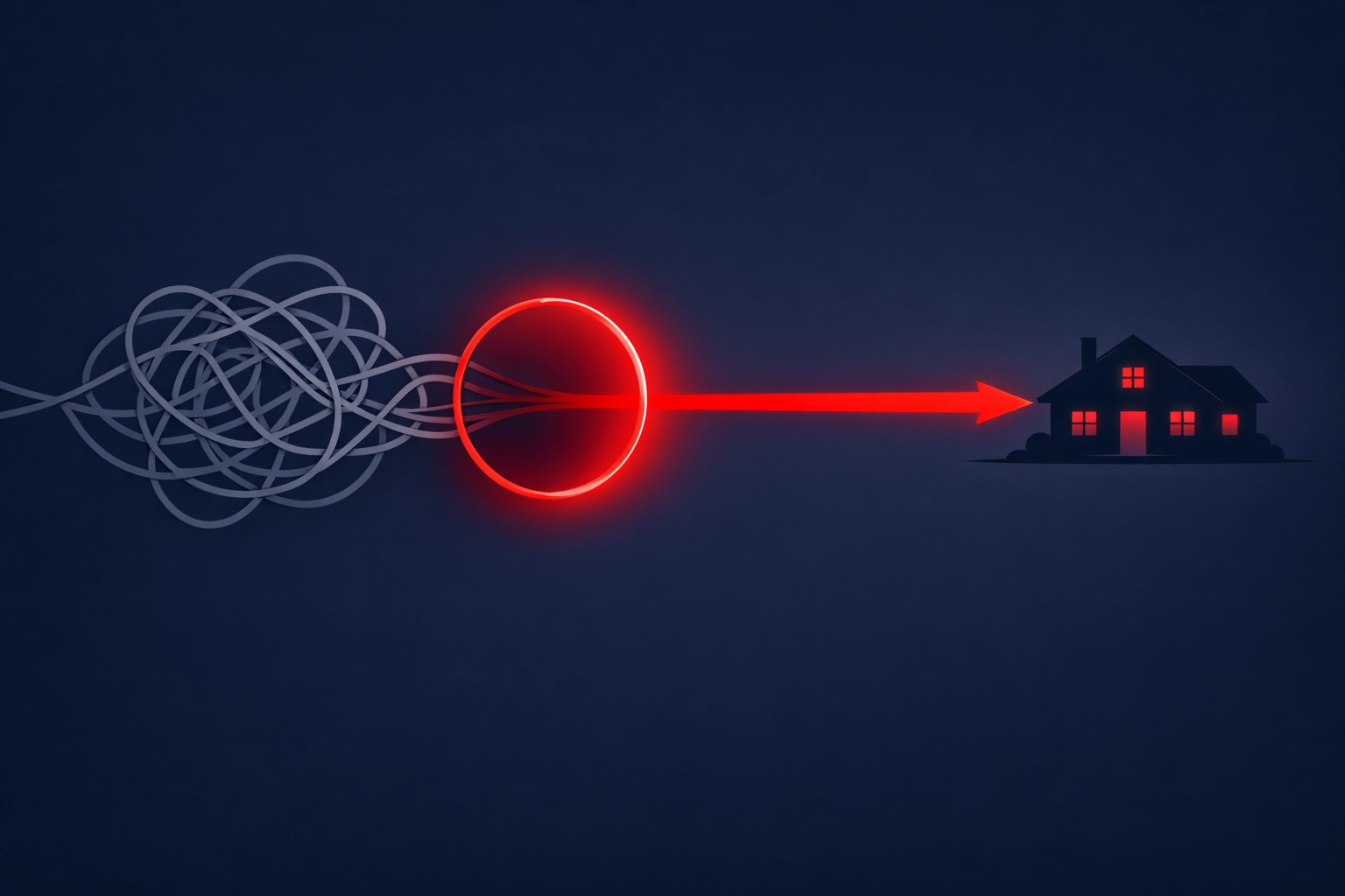 Digital illustration showing jargon being simplified into clear messaging for trade customers.