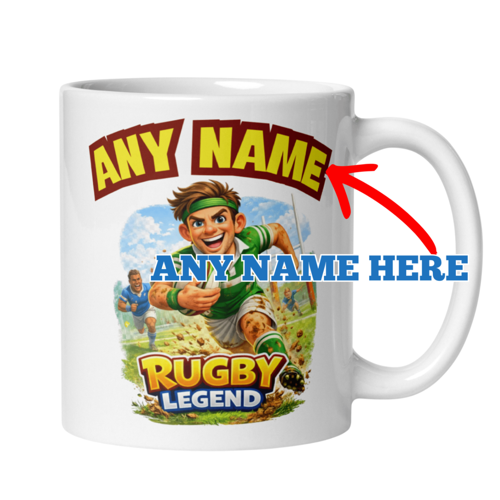 mugs for him funny Rugby Legend mug design