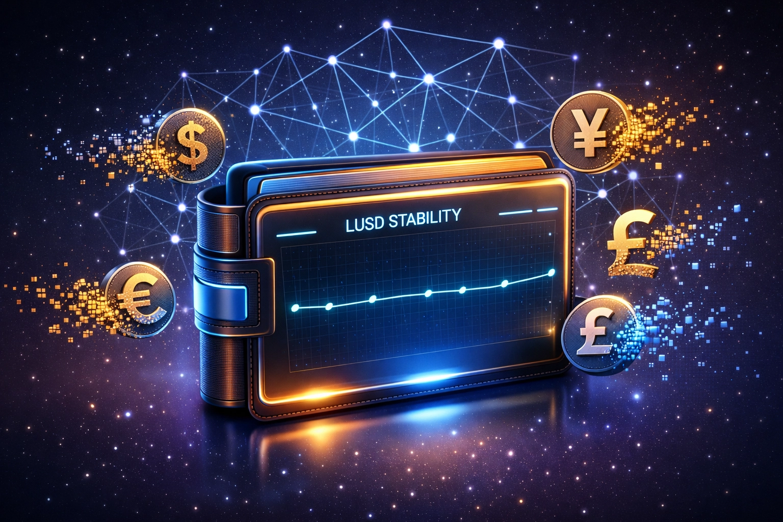 LUSD stablecoin wallet with decentralized network showing global financial sovereignty