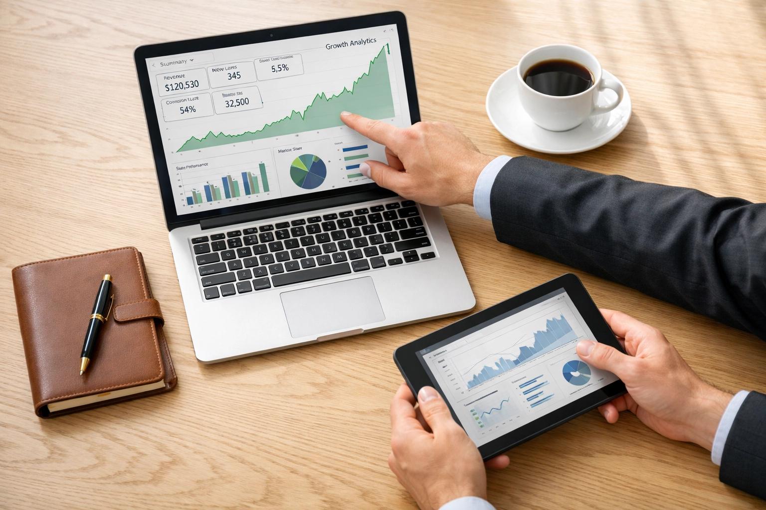 ServiceNow consulting services team reviewing ITAM license analytics on a laptop for cost-efficiency.