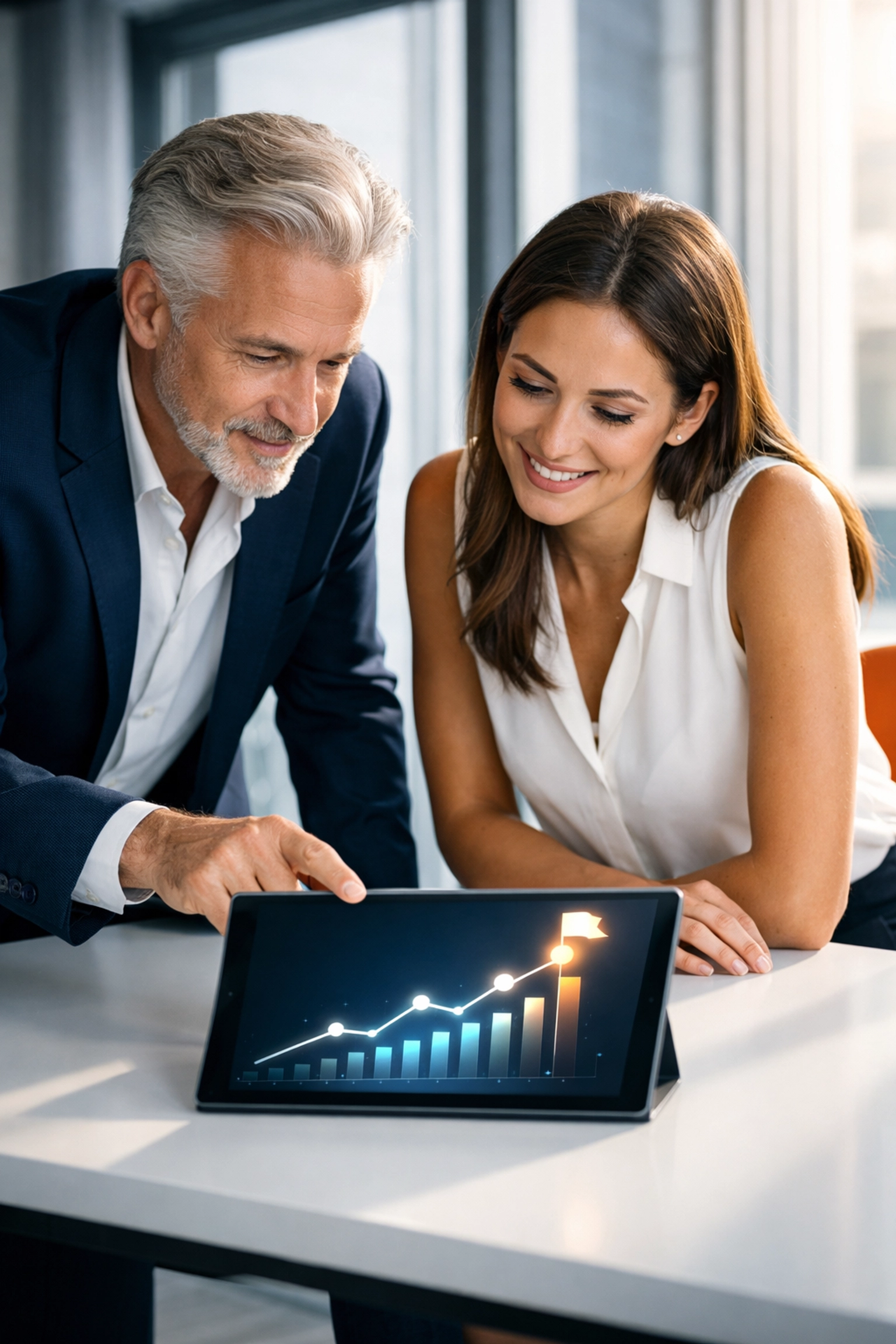 A business advisor and preschool owner analyzing a growth roadmap to optimize the company for a future sale.