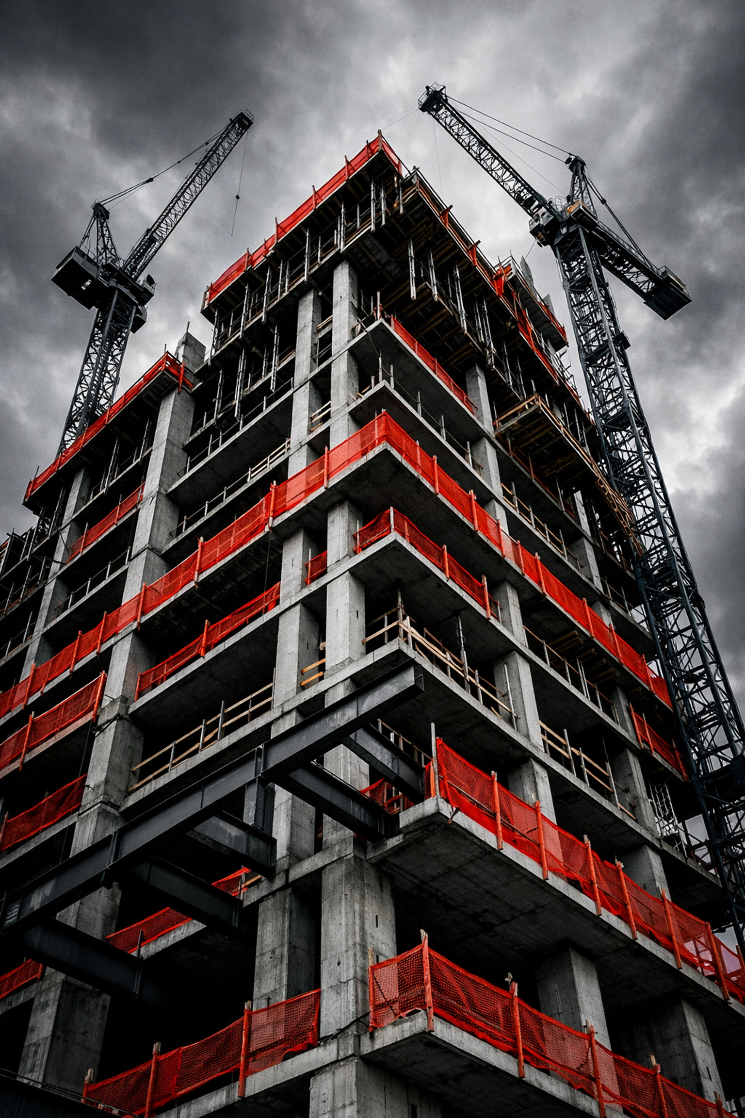 Vancouver condominium construction site showing housing development decline