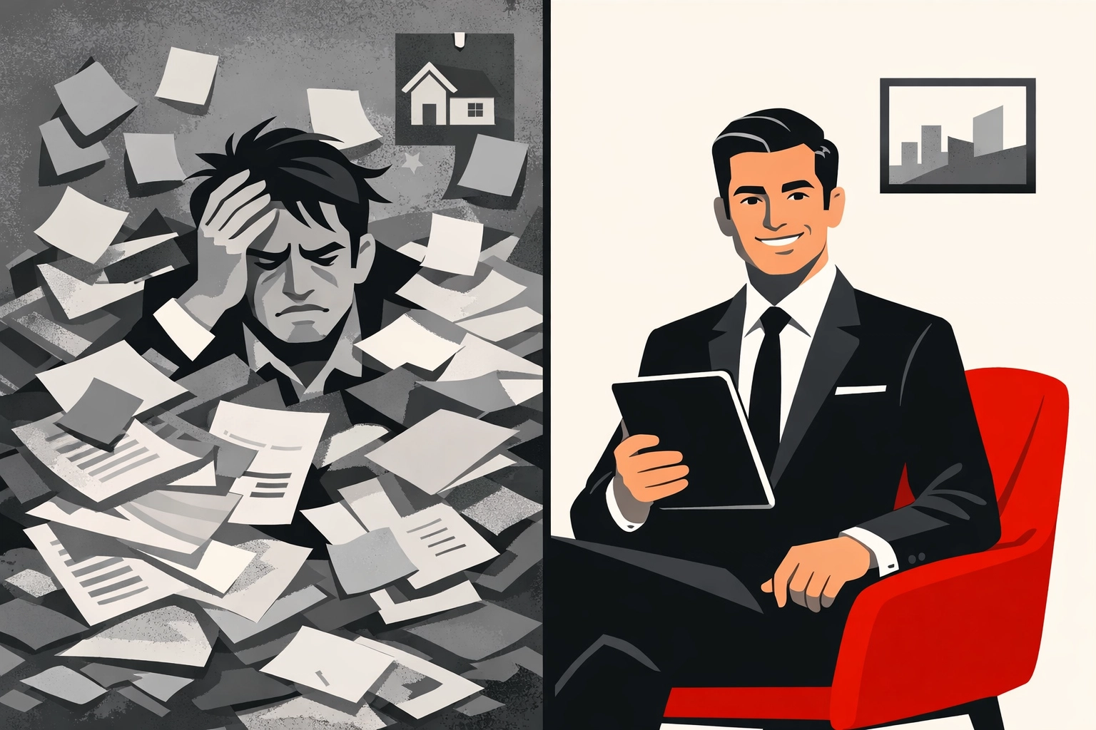 Comparison of disorganized vs organized real estate agent buyer consultation approach