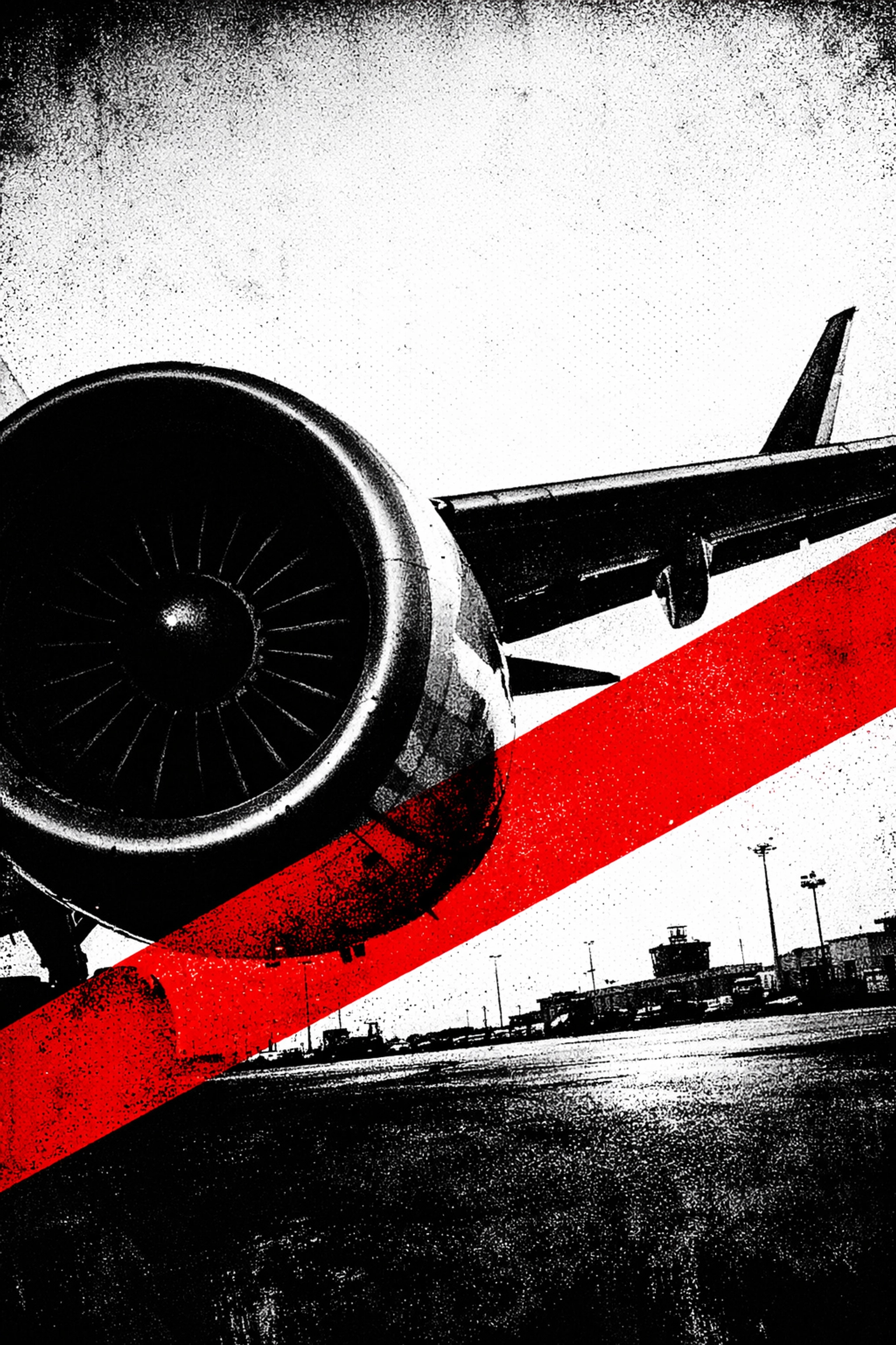 Commercial jet engine silhouetted at Vancouver International Airport (YVR) as daily flight service resumes.