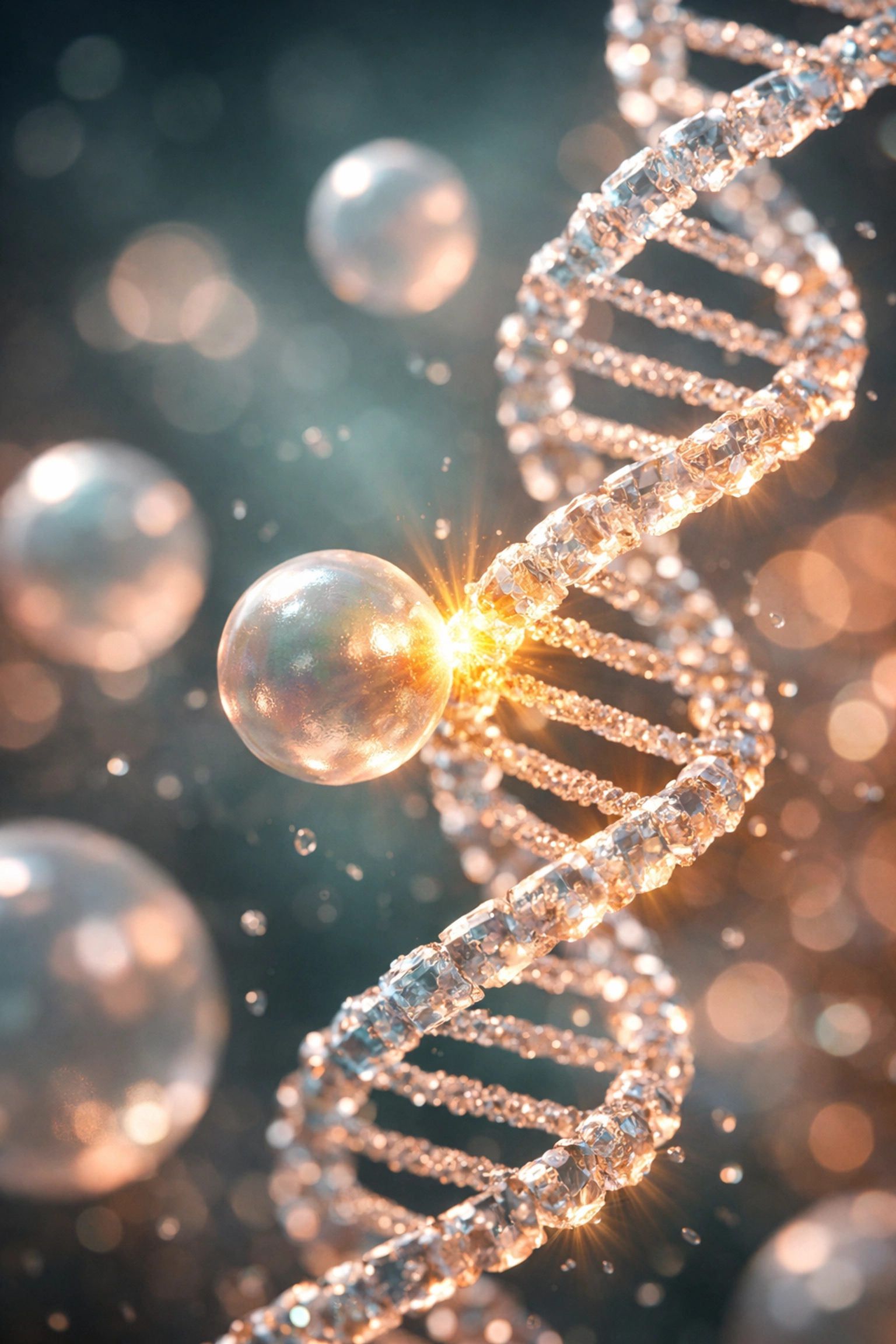 Exosomes and PDRN DNA structures interacting for cellular skin regeneration and tissue reconstruction alchemy.