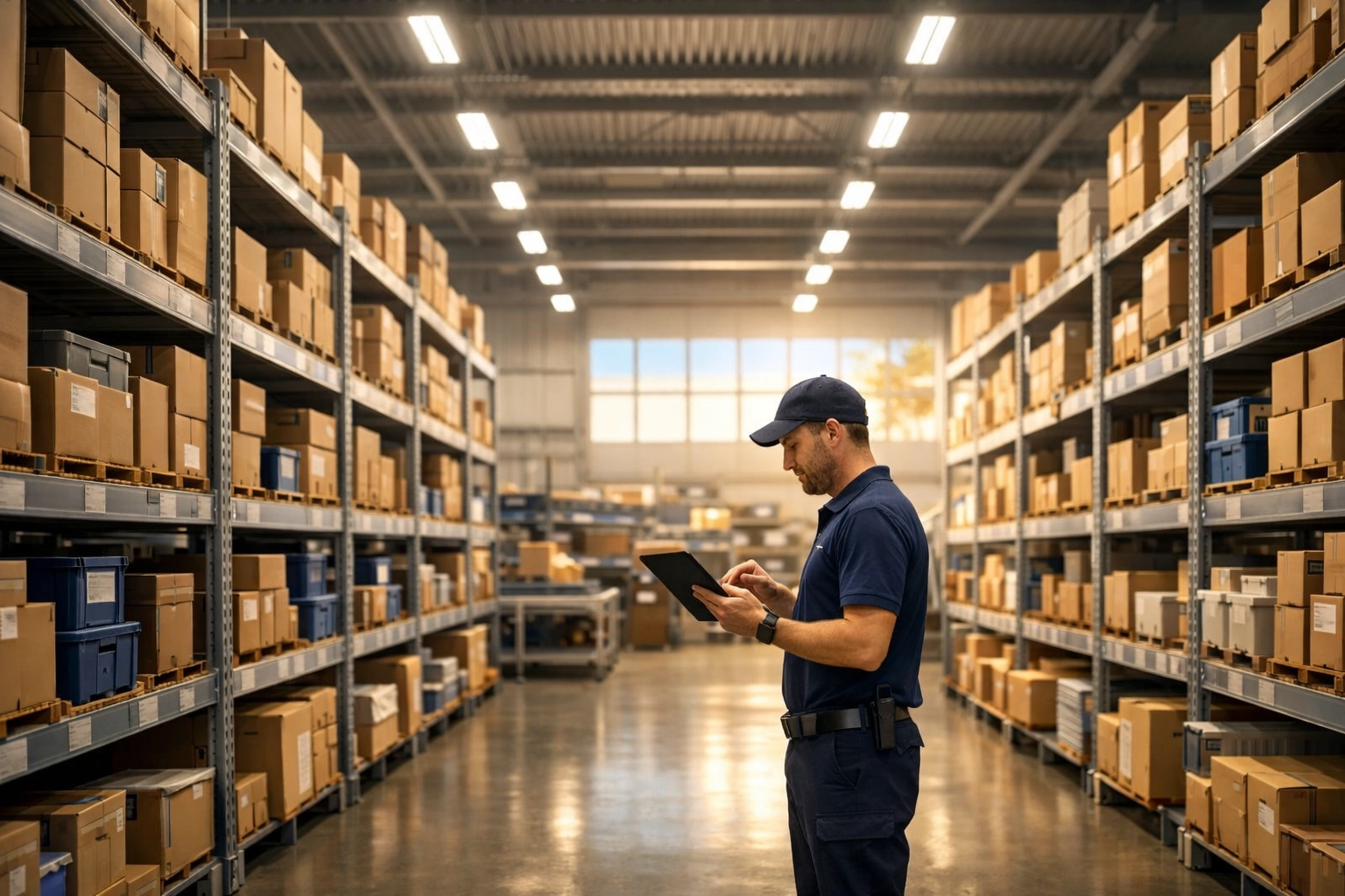 Organized inventory inside a modern 3pl jacksonville warehouse and ecommerce fulfillment center florida.
